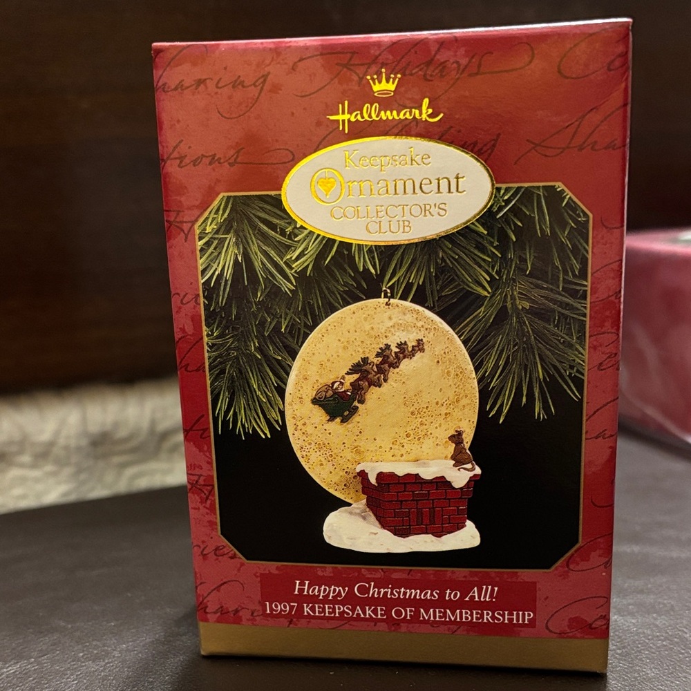 Hallmark Keepsake Happy Christmas to All! 1997 Keepsake of Membership Ornament
